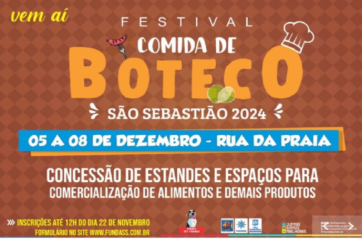 prefeitura-de-sao-sebastiao-abre-inscricoes-para-estandes-e-espacos-no-festival-comida-de-boteco-2024