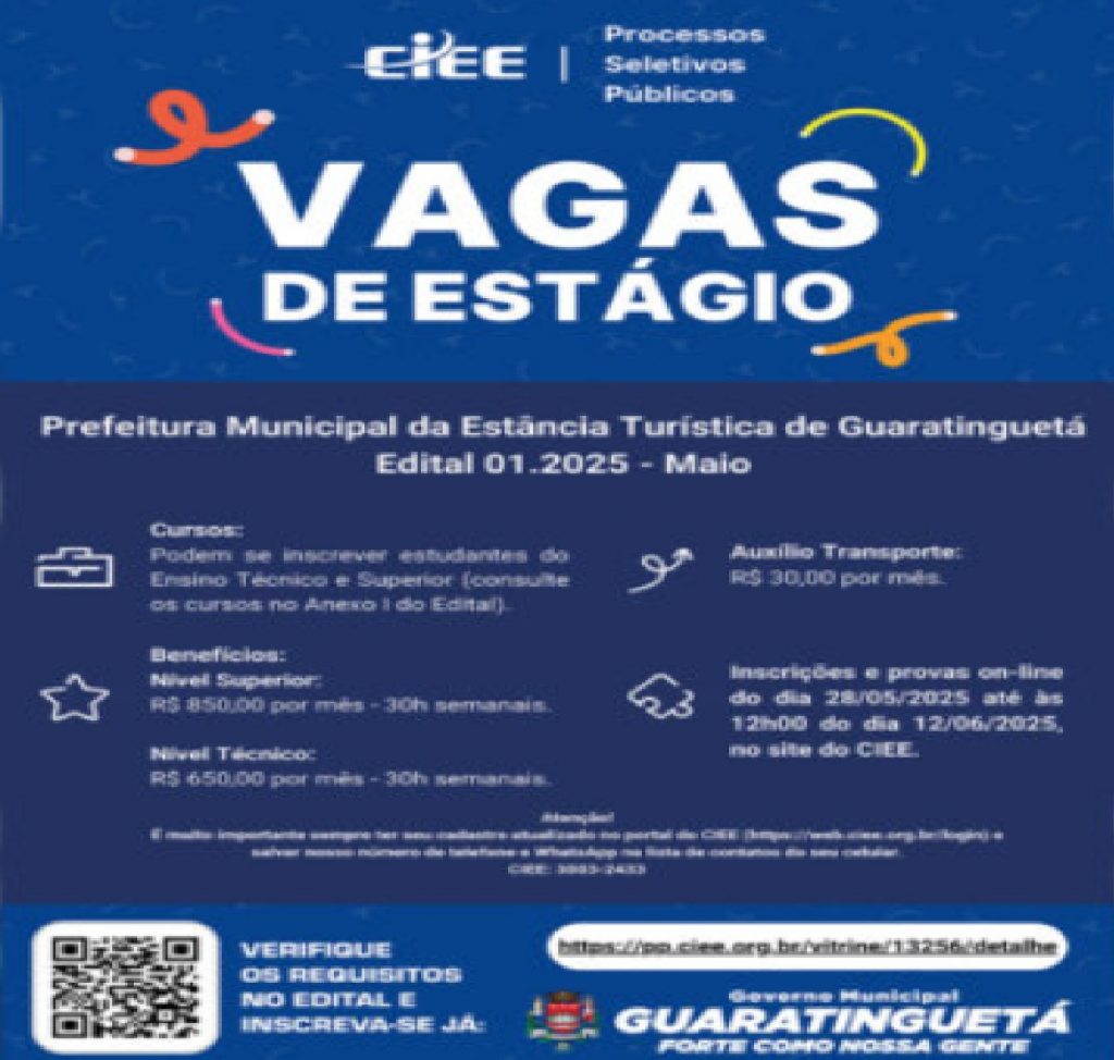 prefeitura-de-guaratingueta-abre-inscricoes-para-estagio-em-niveis-tecnico-e-superior-prazo-vai-ate-12-de-junho