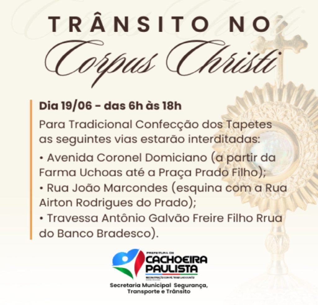 corpus-christi-ruas-de-cachoeira-paulista-serao-interditadas-nesta-quinta-feira-19