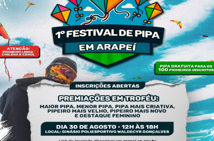 arapei-realiza-1o-festival-de-pipa-em-agosto-com-distribuicao-gratuita-para-inscritos