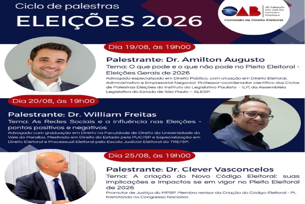 oab-sao-jose-dos-campos-promove-ciclo-de-palestras-sobre-eleicoes-2026