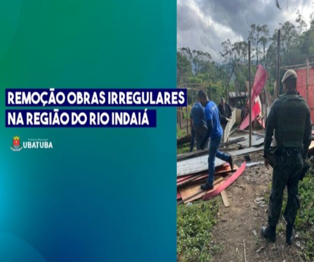 obras-irregulares-sao-demolidas-em-acao-conjunta-no-rio-indaia-em-ubatuba