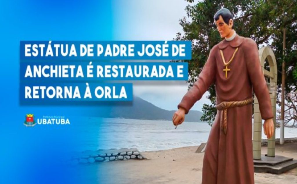 estatua-de-padre-jose-de-anchieta-e-restaurada-e-retorna-a-orla-de-ubatuba