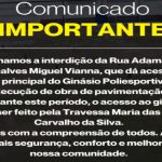 rua-de-arapei-e-interditada-para-obras-de-pavimentacao-proxima-ao-ginasio-poliesportivo