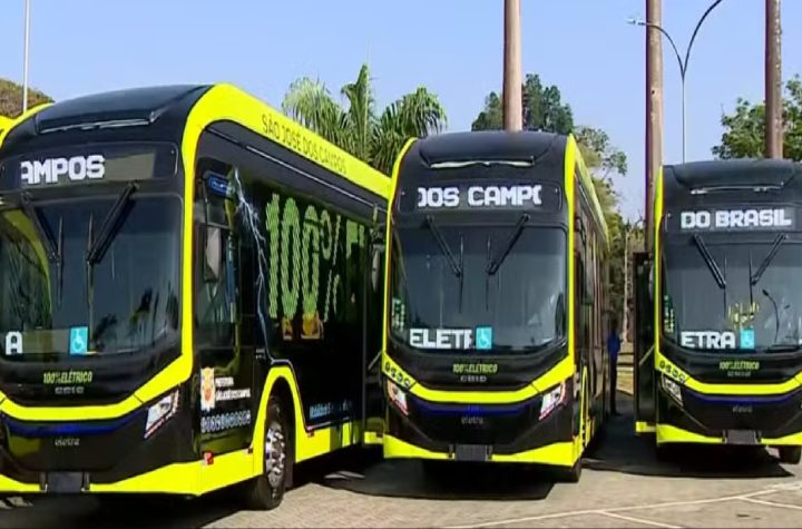 sao-jose-dos-campos-recebe-primeiros-cinco-onibus-eletricos-de-frota-de-400-veiculos