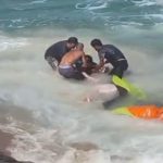 pilota-e-resgatada-apos-queda-de-parapente-no-mar-em-caraguatatuba