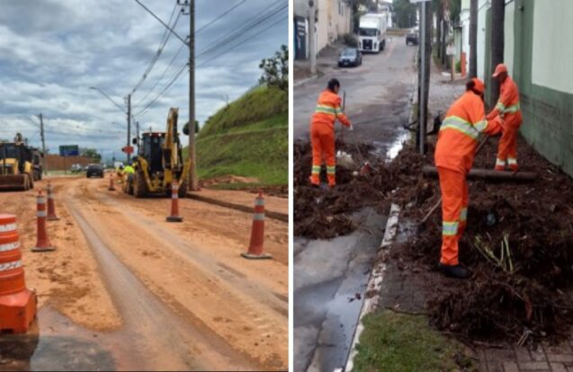 Chuva forte em São José e cidade é limpa em poucas horas