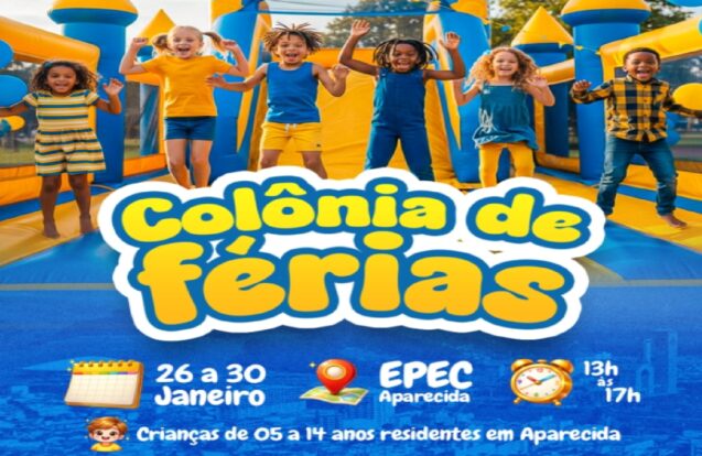 Colônia de Férias de Aparecida começa nesta segunda-feira