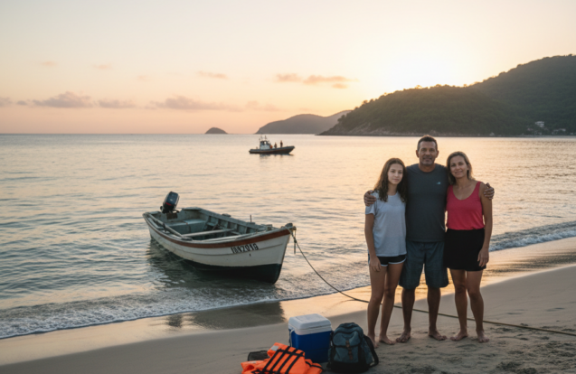 Família é encontrada após passar 13 horas desaparecida no mar em São Sebastião