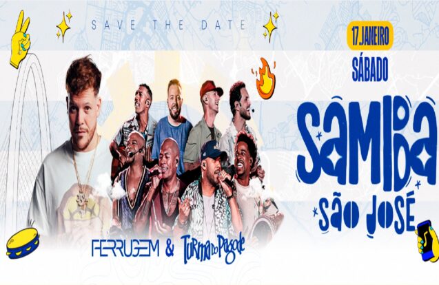 Ferrugem e Turma do Pagode fazem grande show em São José neste sábado