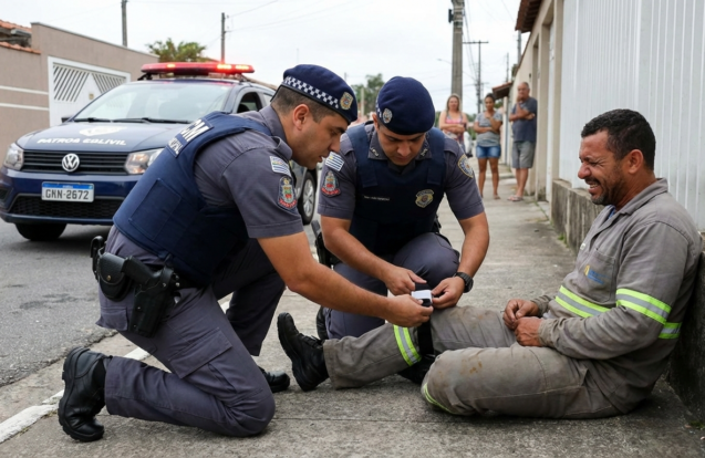 GCM salva homem após acidente de trabalho em São José dos Campos