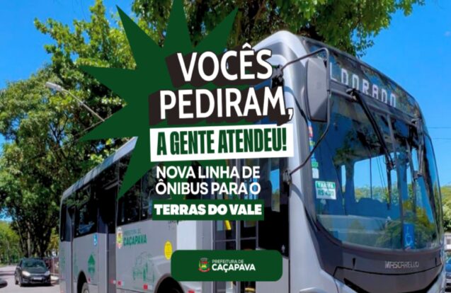 Nova linha de ônibus começa a atender o Terras do Vale em Caçapava nesta quarta-feira
