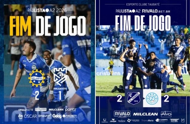 São José vence o Grêmio Prudente e faz a festa no Martins Pereira, Taubaté empata com o Osasco Sporting