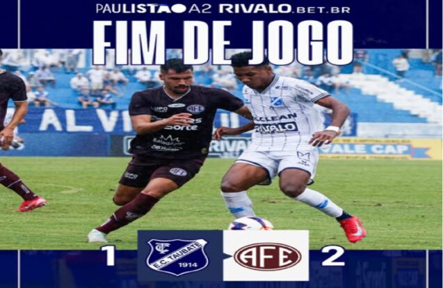 Taubaté perde em casa e segue na zona de rebaixamento da Série A2