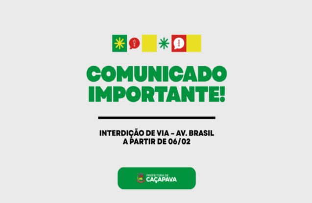 Avenida Brasil terá interdições temporárias em Caçapava nesta sexta e sábado