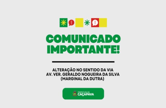 Caçapava altera sentido de avenida na marginal da Dutra