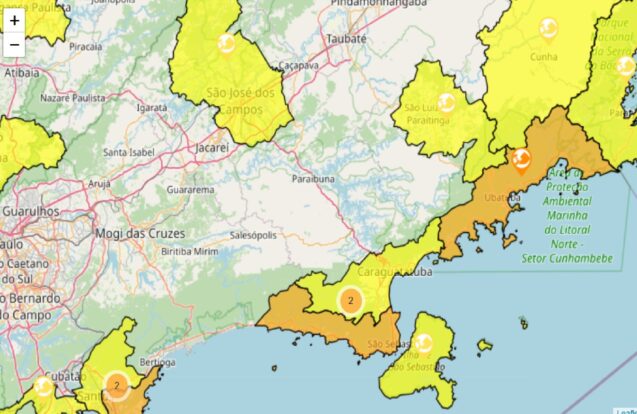 Chuvas colocam cidades do Vale do Paraíba em risco de alagamentos e deslizamentos