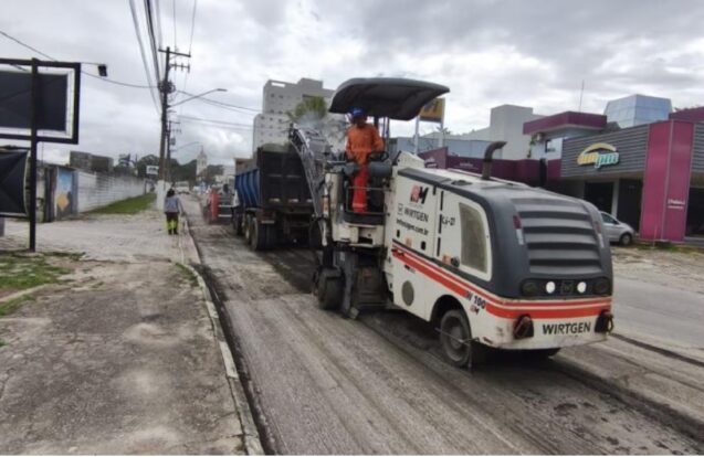 Pinda inicia recapeamento em trecho da Avenida do Socorro