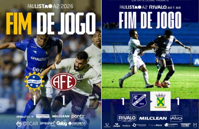 São José e Taubaté empatam na rodada da Campeonato Paulista Série A2