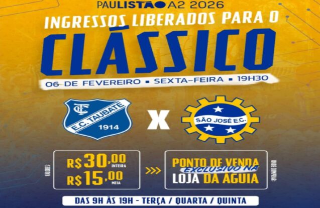 São José tem vantagem histórica no Clássico do Vale contra o Taubaté