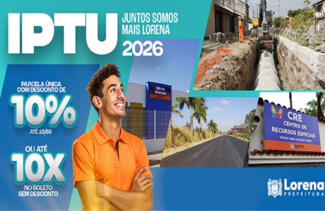 💰 Carnês de IPTU e ISS 2026 começam a ser entregues em Lorena