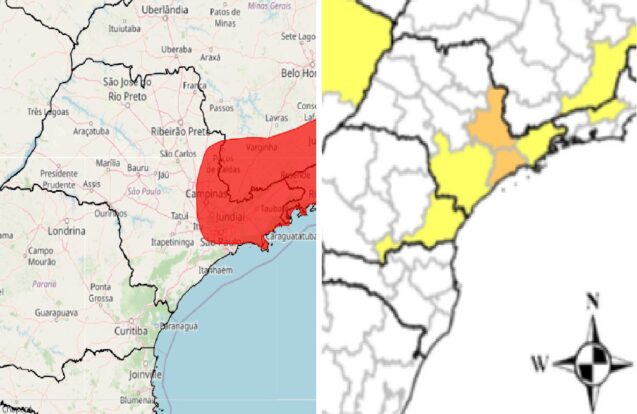 Alerta de chuva forte atinge Vale do Paraíba, Litoral Norte e Serra da Mantiqueira nesta quinta