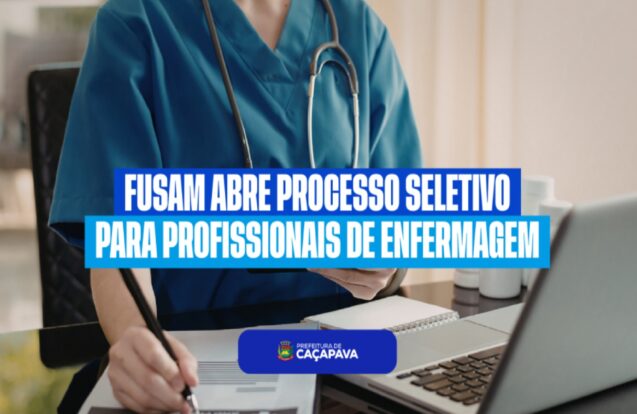 A Fundação de Saúde de Caçapava realiza nesta segunda-feira (2) um processo seletivo para contratar 56 profissionais de enfermagem para atuação no hospital do município.