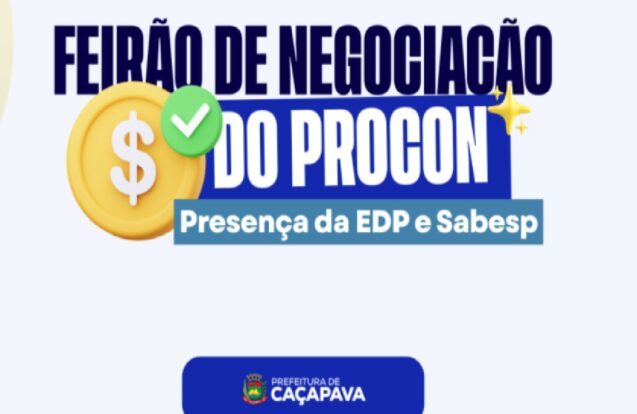 Caçapava realiza feirão para negociação de contas com EDP e Sabesp neste sábado