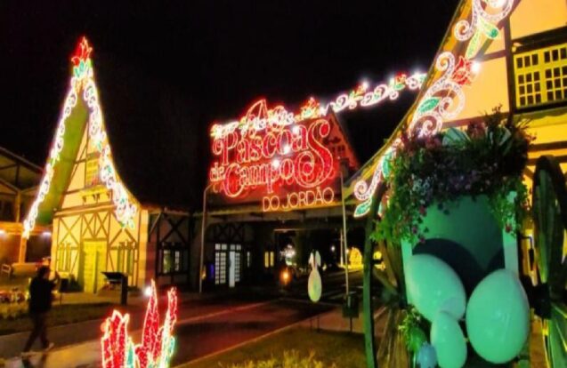 Campos do Jordão inicia programação de Páscoa com decoração no portal da cidade
