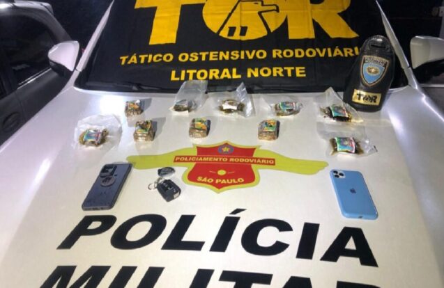 Droga sintética de R$ 100 mil é apreendida na Tamoios em Caraguatatuba