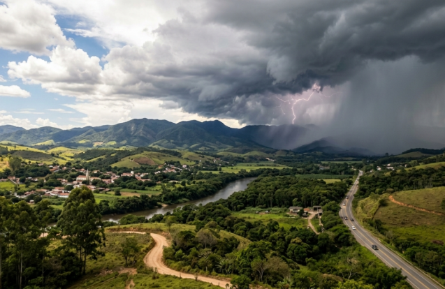 Fim de semana no Vale do Paraíba terá calor, chuva e risco de temporais