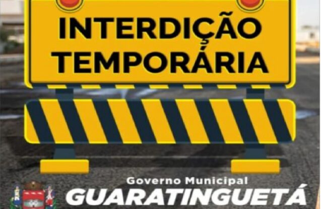 Guaratinguetá interdita Rua Almirante Barroso para obras nesta semana