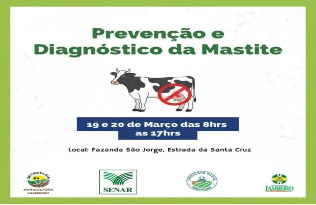Jambeiro abre curso gratuito sobre prevenção de mastite para produtores rurais