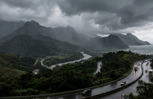 Semana começa com chuva forte no Vale do Paraíba, Litoral Norte e Serra da Mantiqueira