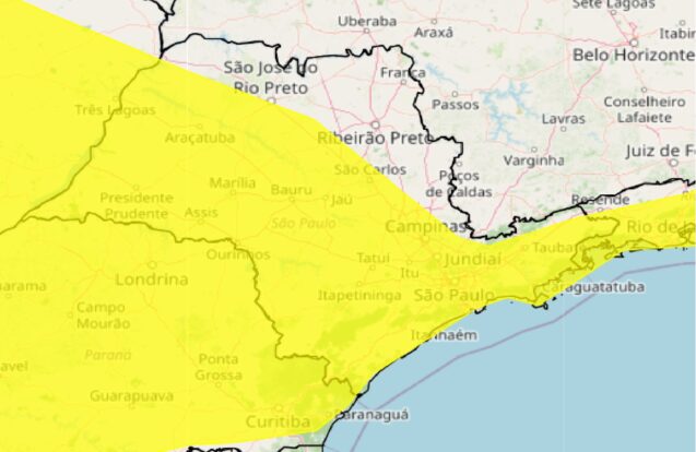 Alerta de chuva intensa atinge Vale do Paraíba, Litoral Norte e Serra da Mantiqueira