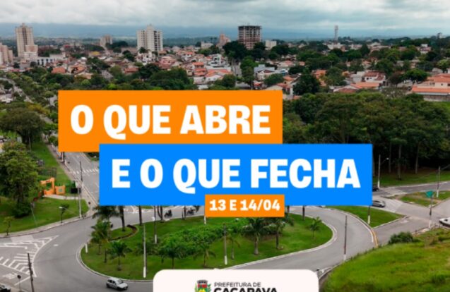 Aniversário de Caçapava altera funcionamento de serviços nos dias 13 e 14