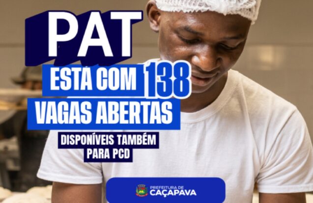 Caçapava tem novas vagas de emprego disponíveis no PAT