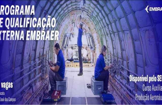 Embraer abre curso gratuito em São José dos Campos com vagas limitadas
