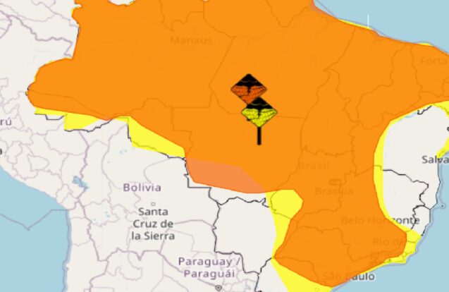 INMET mantém alerta de chuvas intensas no Vale do Paraíba, SP e grande parte do país