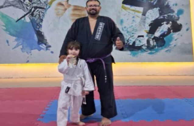 Atleta de 5 anos de Pinda conquista ouro em campeonato de Jiu-Jitsu