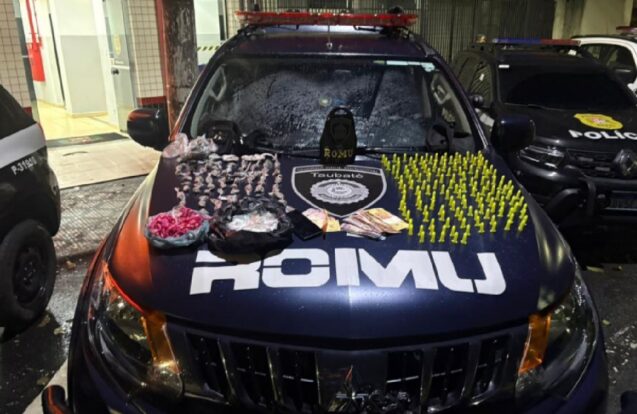 Dois homens são presos por tráfico de drogas durante ação da Romu em Taubaté
