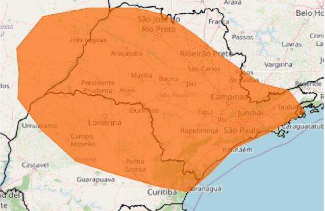 INMET emite alerta de tempestade para Vale do Paraíba, Litoral Norte e Serra da Mantiqueira