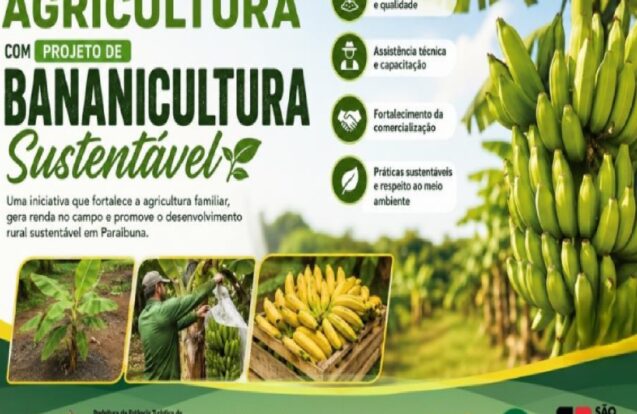 Paraibuna lança projeto para fortalecer produção de banana e agricultura familiar