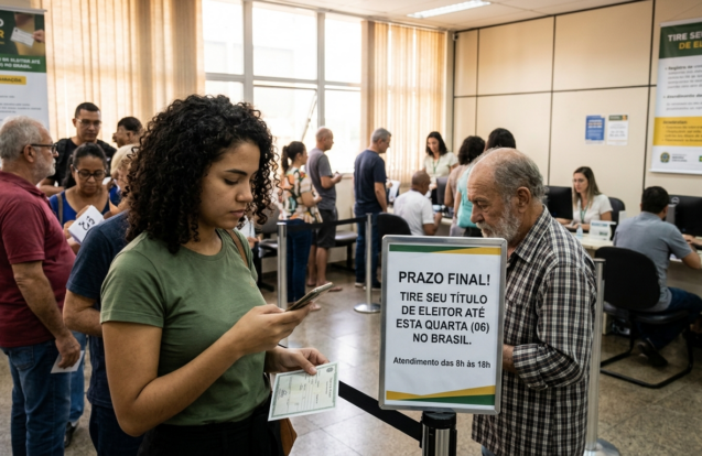 Prazo para tirar título de eleitor termina nesta quarta (06) no Brasil