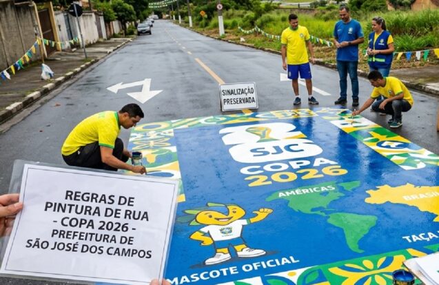 São José dos Campos define regras para pintura de ruas na Copa 2026