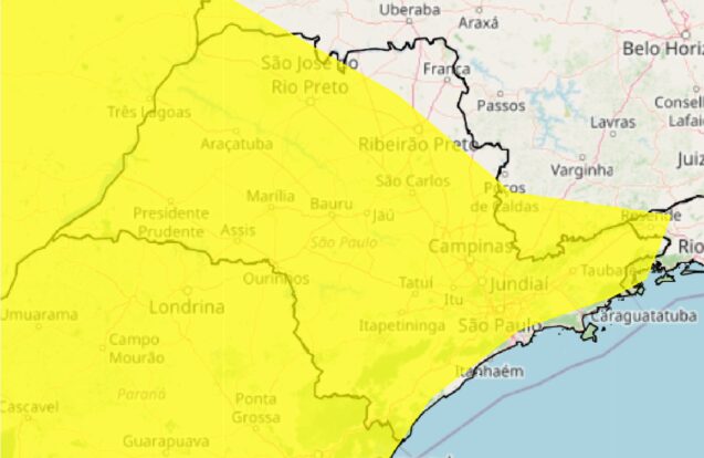 Semana começa com alerta de tempestade no Vale do Paraíba, Litoral Norte e Serra da Mantiqueira