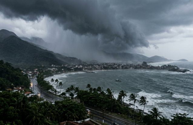 Vale do Paraíba e Litoral Norte entram em alerta para chuva forte, ventania e queda de temperatura