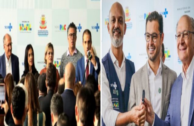 Vice-presidente Geraldo Alckmin entrega novos veículos para saúde em Caraguatatuba e São Sebastião
