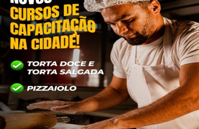 Aparecida abre inscrições para cursos gratuitos de pizzaiolo e confeitaria