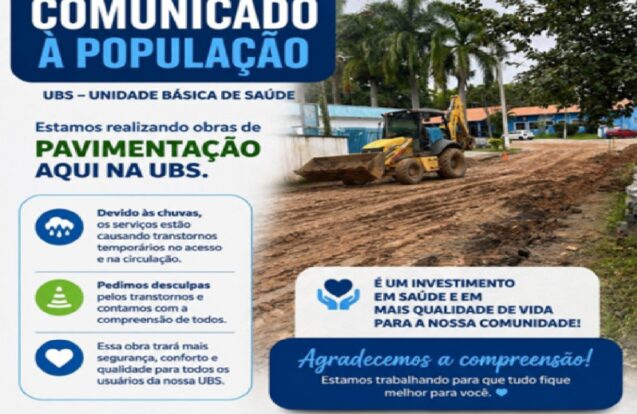 Arapeí realiza obras para melhorar acesso à Unidade Básica de Saúde
